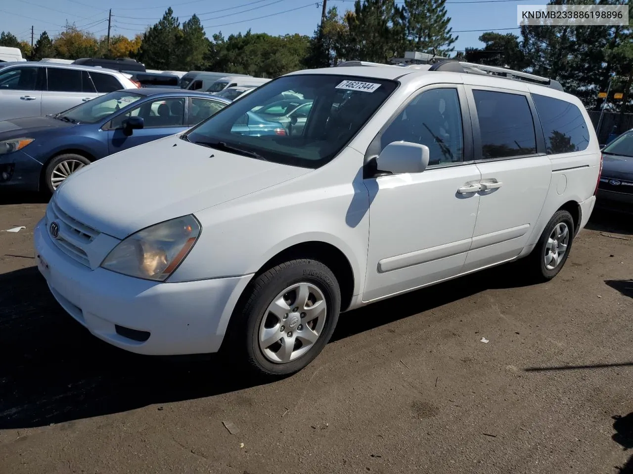 2008 Kia Sedona Ex VIN: KNDMB233886198896 Lot: 74627344