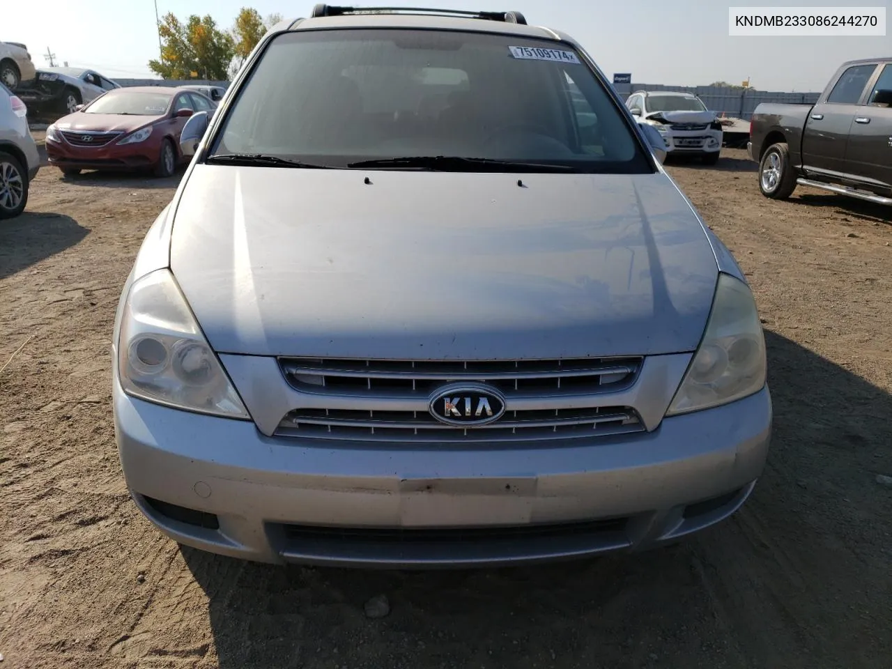 2008 Kia Sedona Ex VIN: KNDMB233086244270 Lot: 75109174