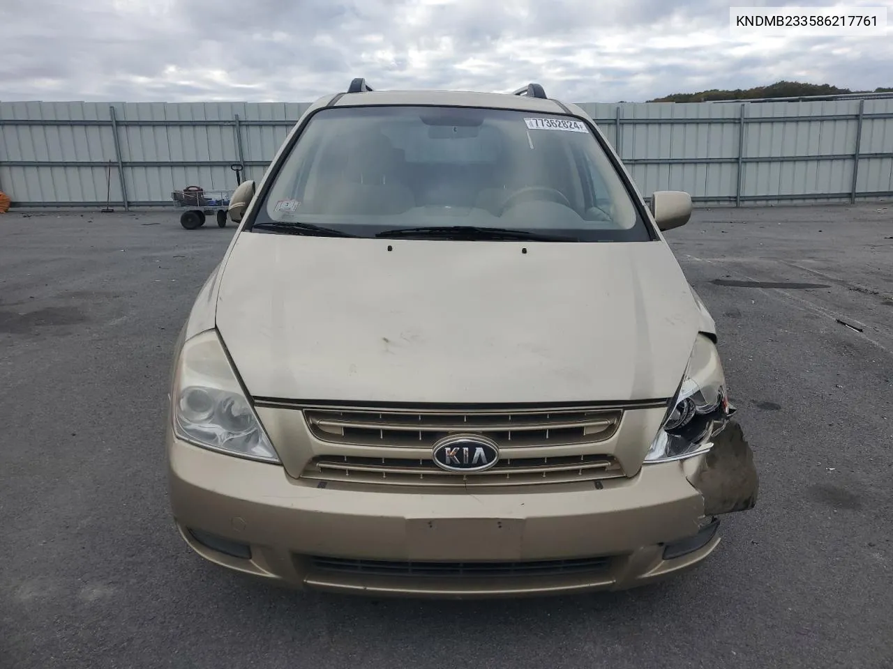 2008 Kia Sedona Ex VIN: KNDMB233586217761 Lot: 77362824