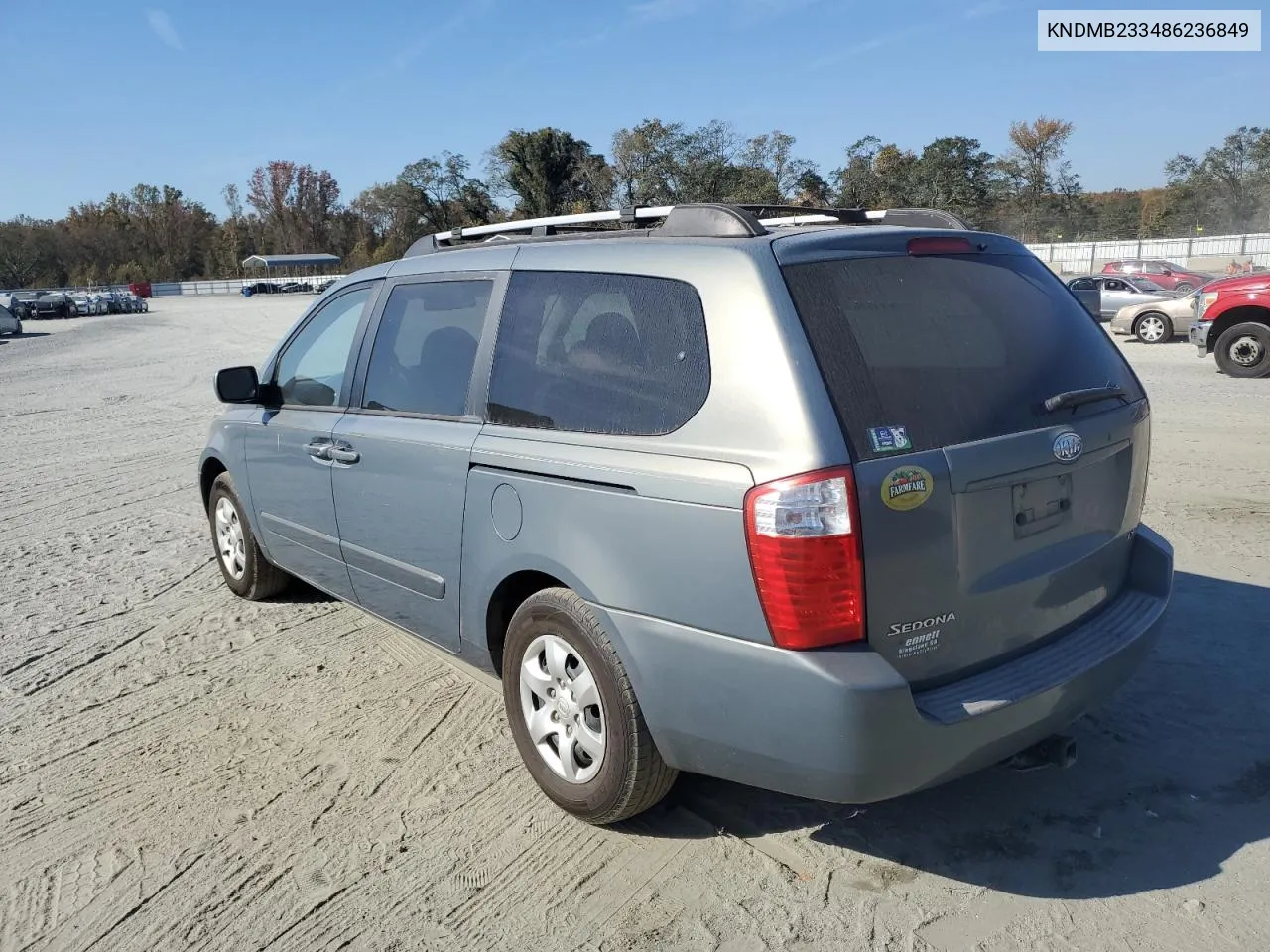 2008 Kia Sedona Ex VIN: KNDMB233486236849 Lot: 77798194