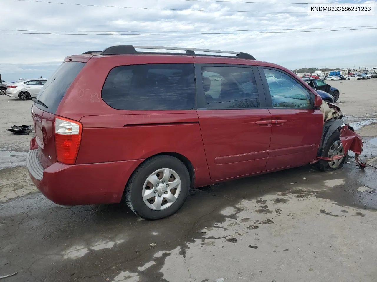 2008 Kia Sedona Ex VIN: KNDMB233686231233 Lot: 80041754