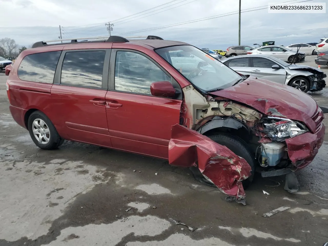 2008 Kia Sedona Ex VIN: KNDMB233686231233 Lot: 80041754