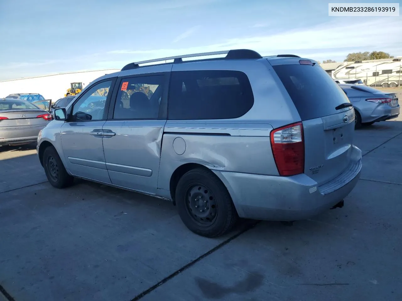 2008 Kia Sedona Ex VIN: KNDMB233286193919 Lot: 80500584