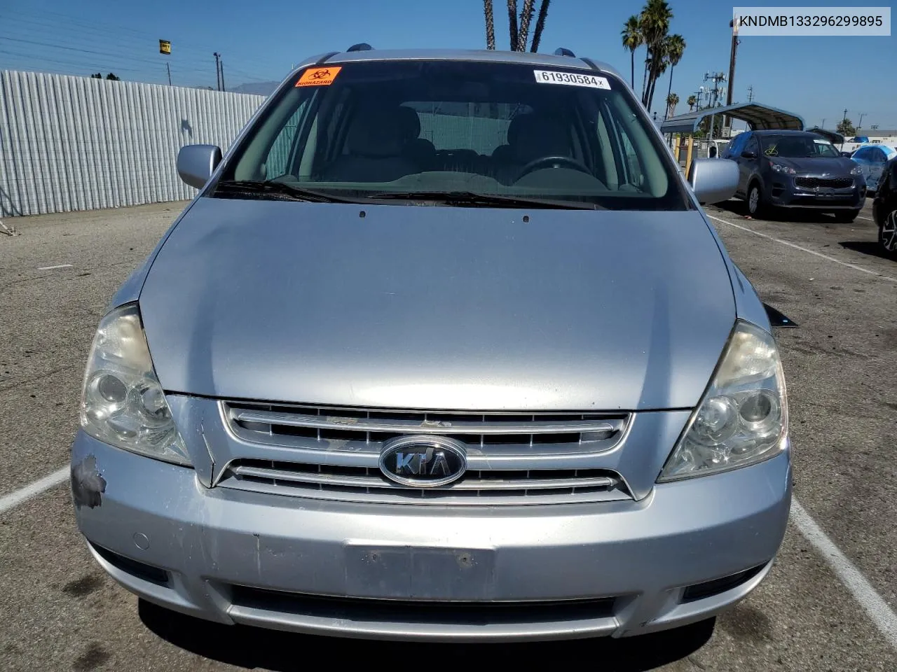 2009 Kia Sedona VIN: KNDMB133296299895 Lot: 61930584