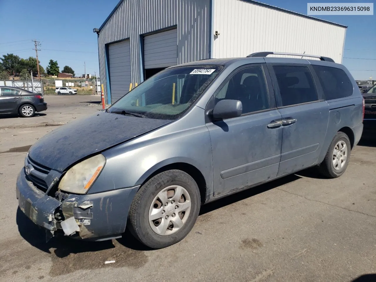 2009 Kia Sedona Ex VIN: KNDMB233696315098 Lot: 68942764