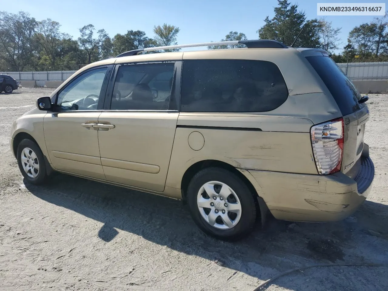 2009 Kia Sedona Ex VIN: KNDMB233496316637 Lot: 73664294