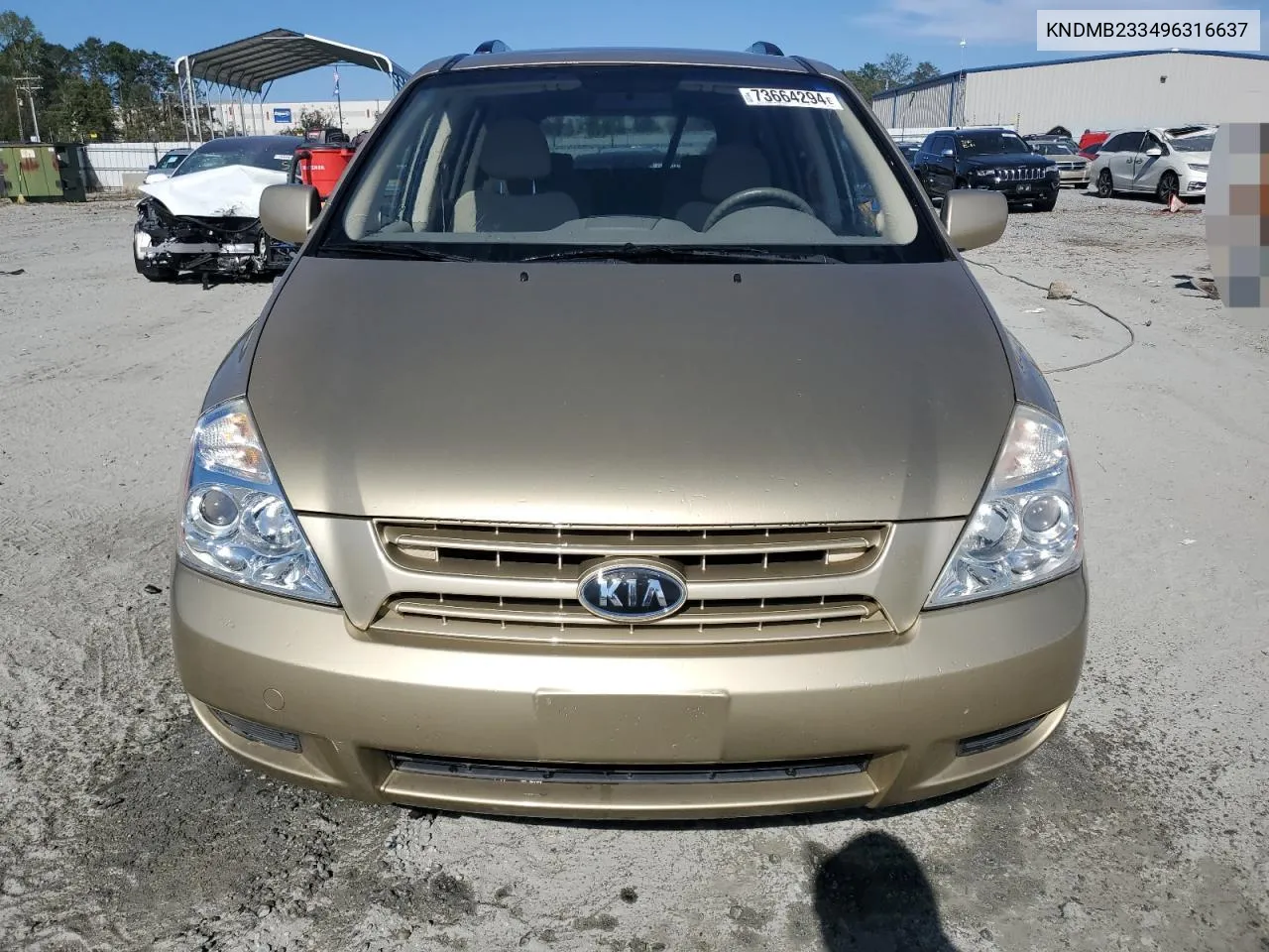 2009 Kia Sedona Ex VIN: KNDMB233496316637 Lot: 73664294