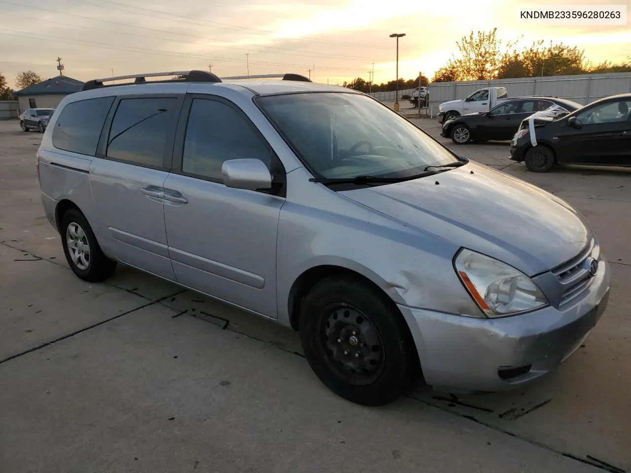 2009 Kia Sedona Ex VIN: KNDMB233596280263 Lot: 77812904