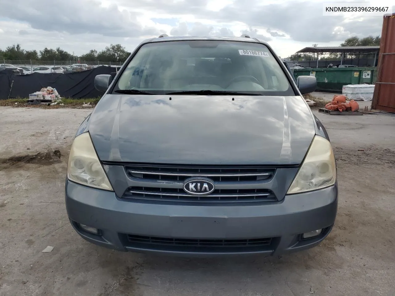 2009 Kia Sedona Ex VIN: KNDMB233396299667 Lot: 80186774