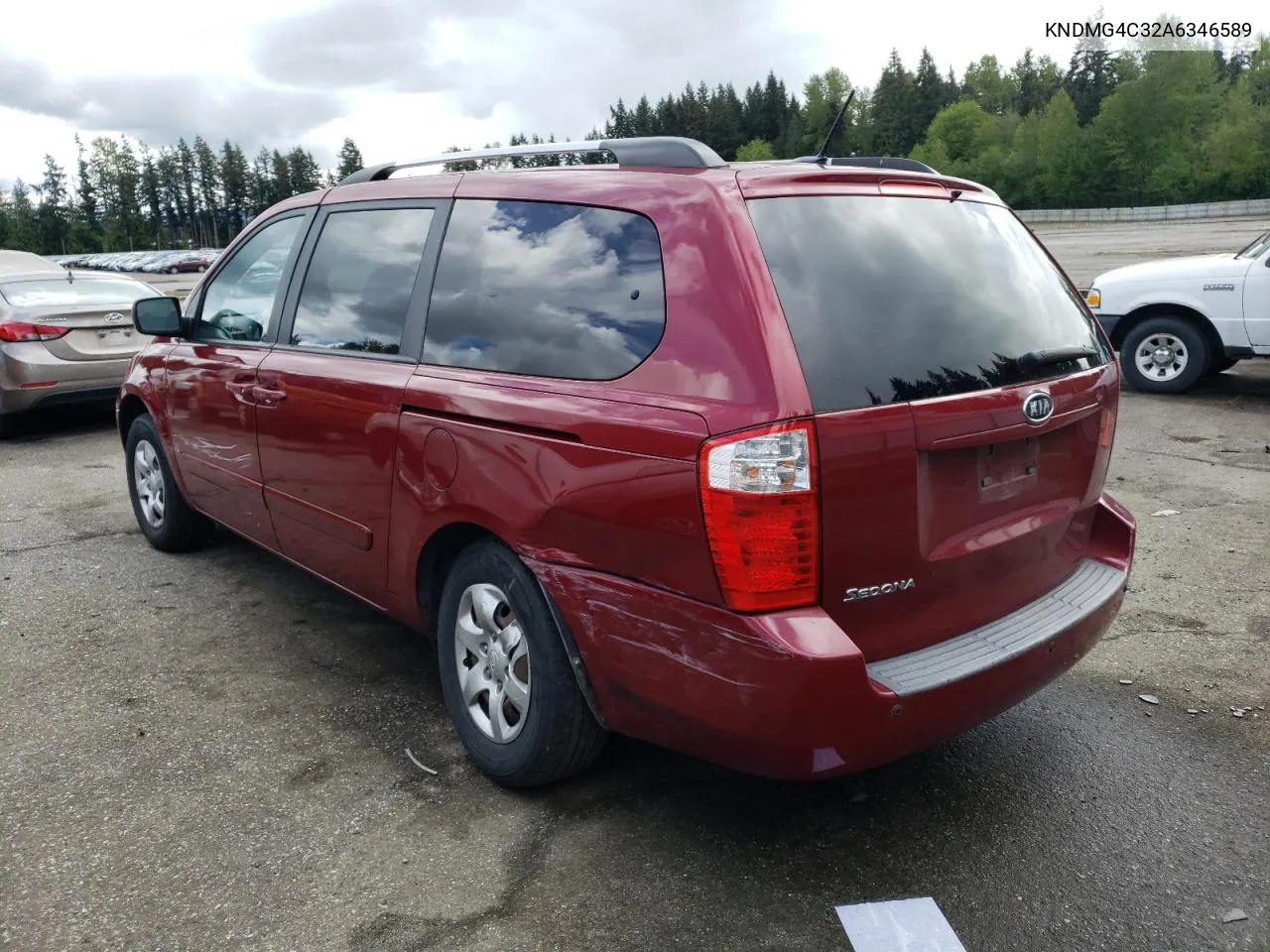 2010 Kia Sedona Lx VIN: KNDMG4C32A6346589 Lot: 53001474