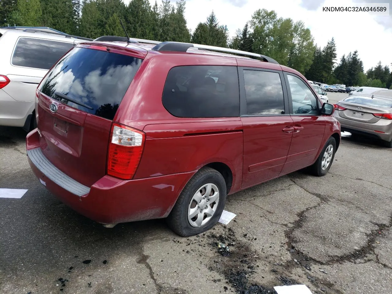 2010 Kia Sedona Lx VIN: KNDMG4C32A6346589 Lot: 53001474