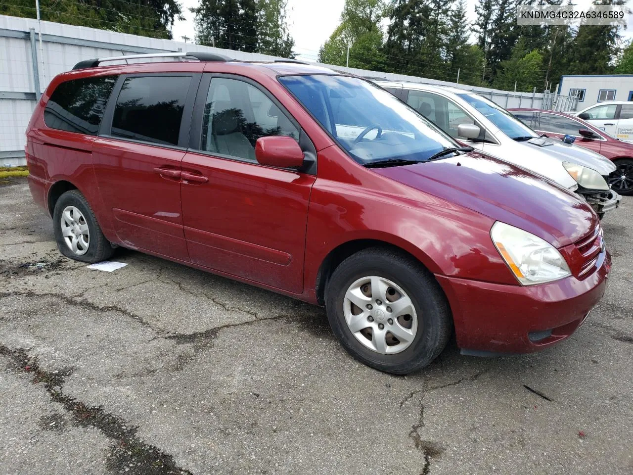 2010 Kia Sedona Lx VIN: KNDMG4C32A6346589 Lot: 53001474