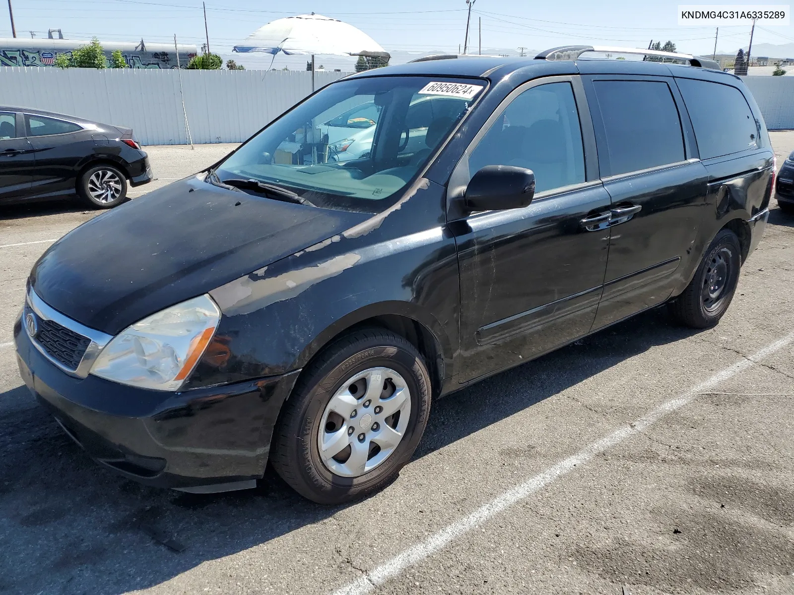 2010 Kia Sedona Lx VIN: KNDMG4C31A6335289 Lot: 60950624