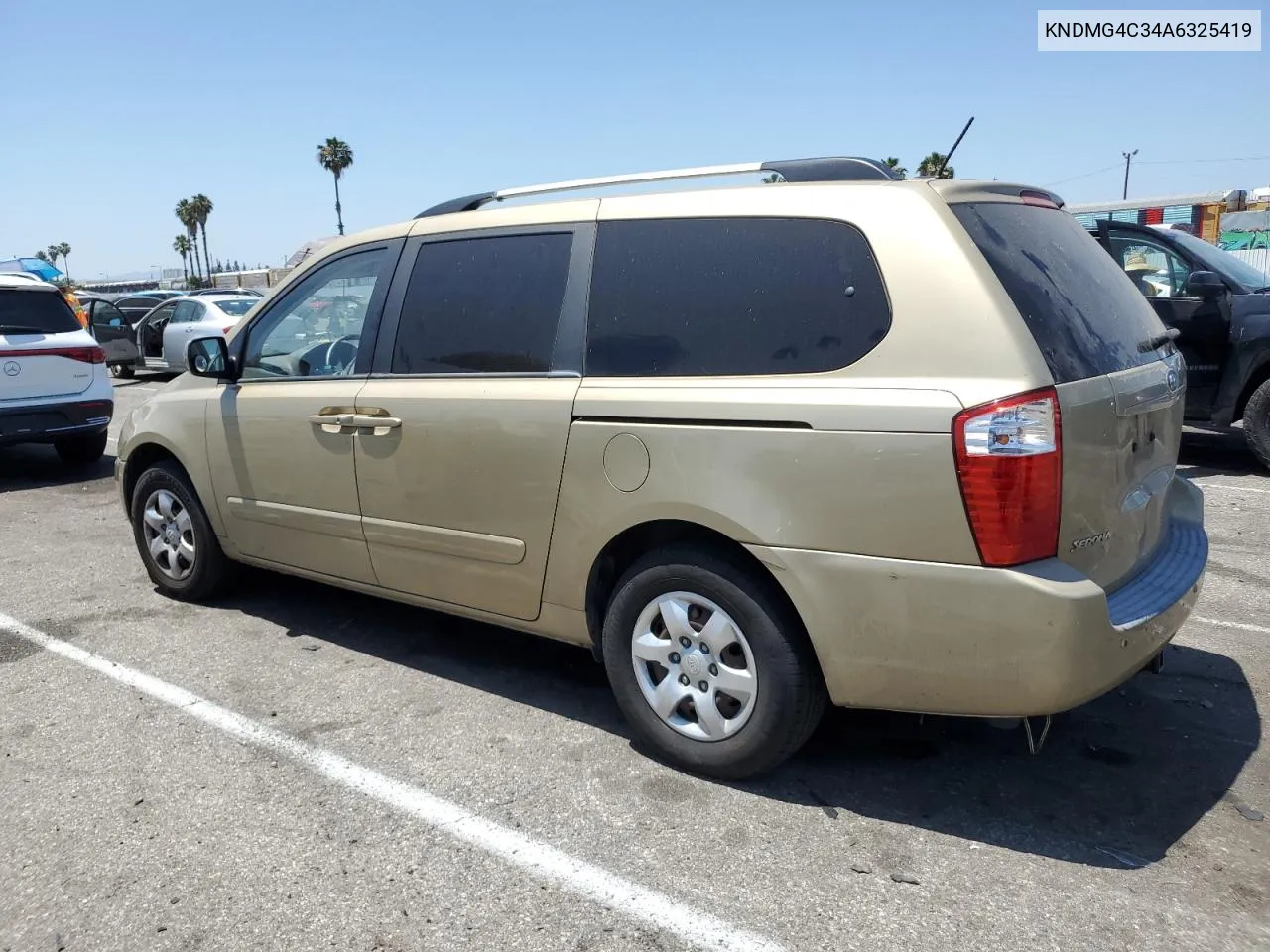 2010 Kia Sedona Lx VIN: KNDMG4C34A6325419 Lot: 61042434