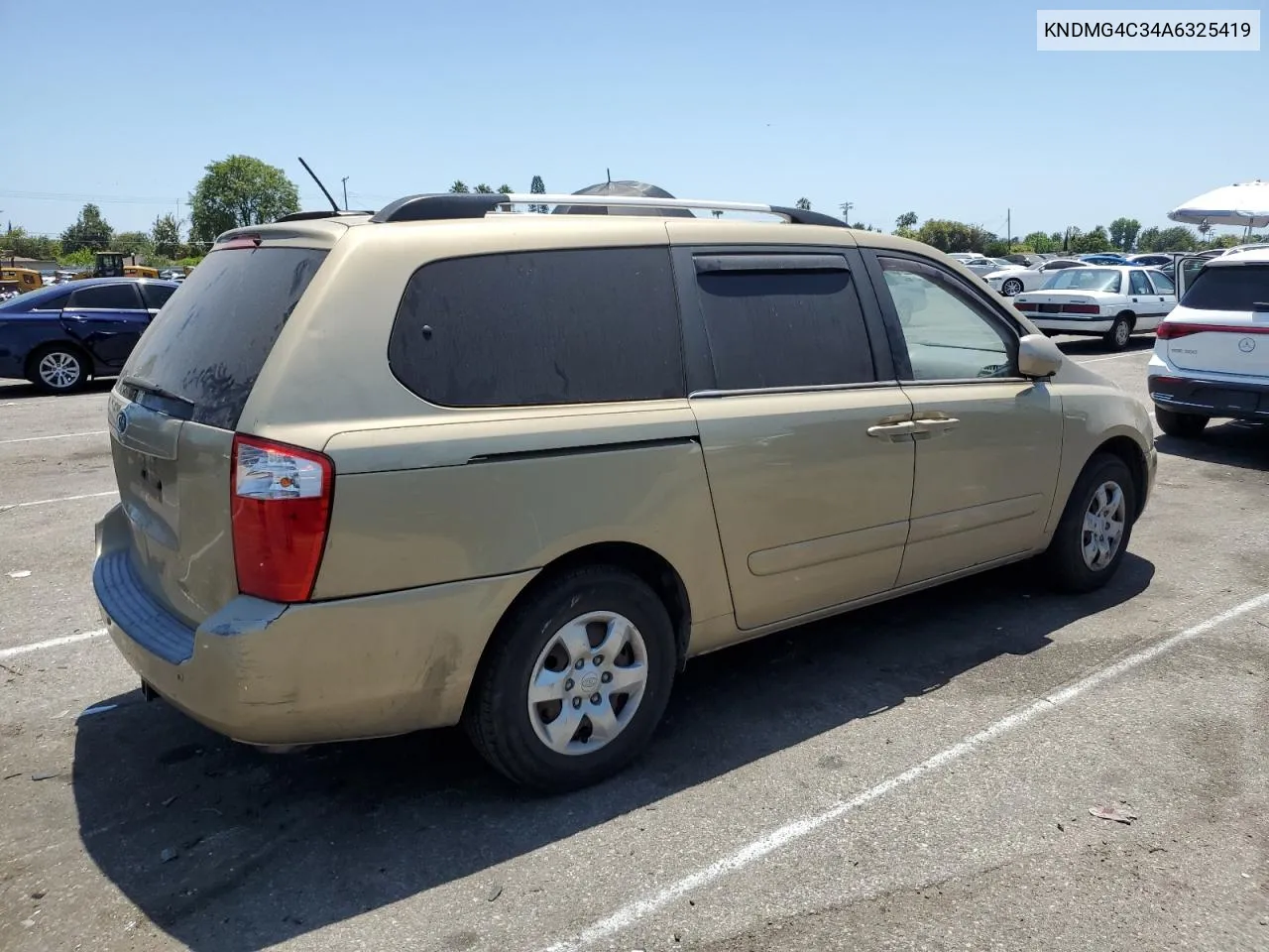 2010 Kia Sedona Lx VIN: KNDMG4C34A6325419 Lot: 61042434