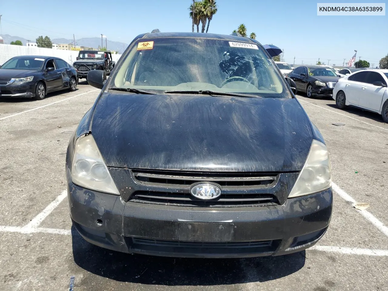 2010 Kia Sedona Lx VIN: KNDMG4C38A6353899 Lot: 62099914