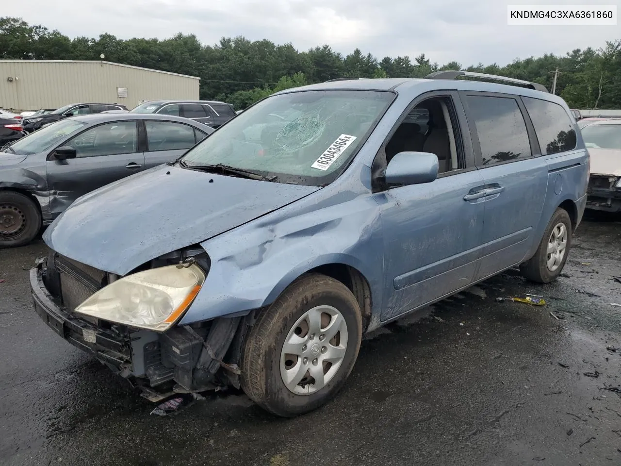 2010 Kia Sedona Lx VIN: KNDMG4C3XA6361860 Lot: 63043464