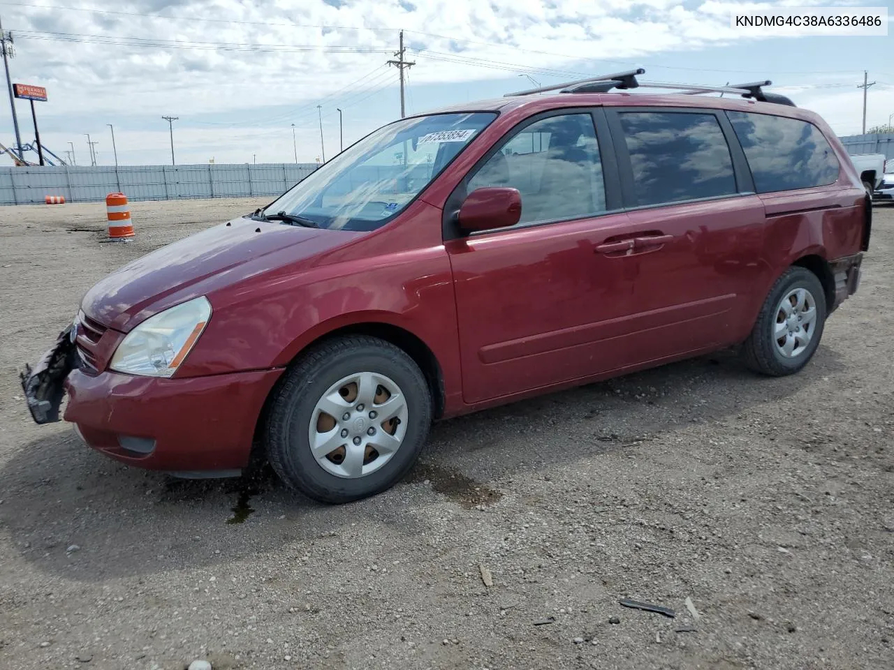 2010 Kia Sedona Lx VIN: KNDMG4C38A6336486 Lot: 67353854