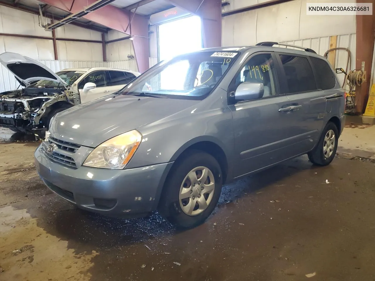 2010 Kia Sedona Lx VIN: KNDMG4C30A6326681 Lot: 74741604