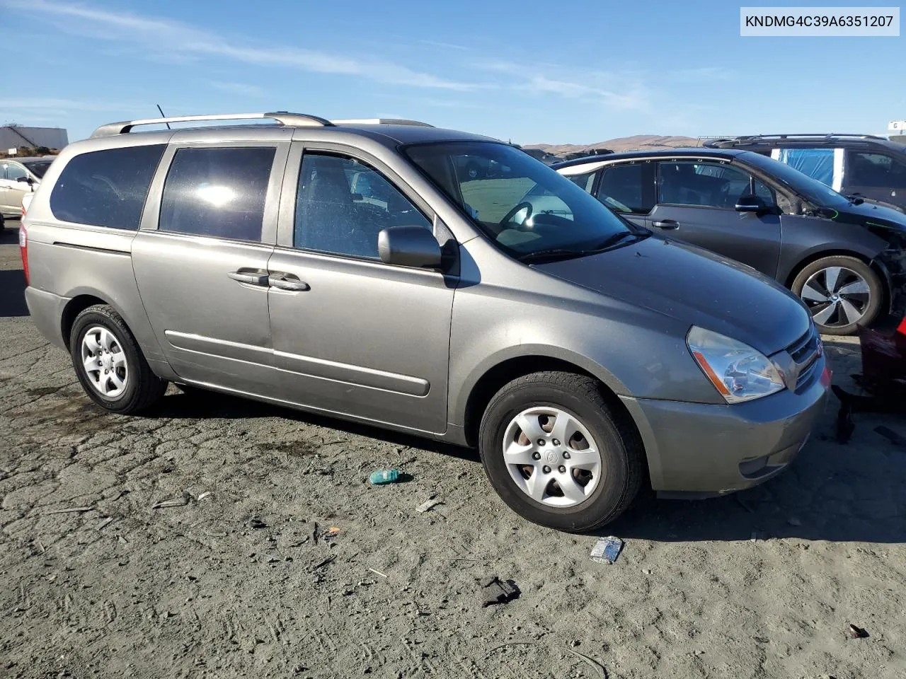 2010 Kia Sedona Lx VIN: KNDMG4C39A6351207 Lot: 76838564