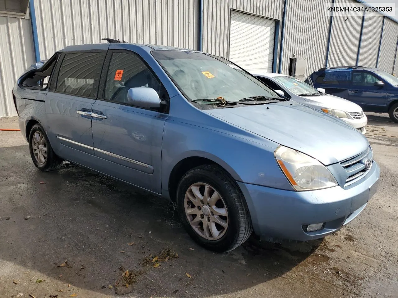 2010 Kia Sedona Ex VIN: KNDMH4C34A6325353 Lot: 78301434