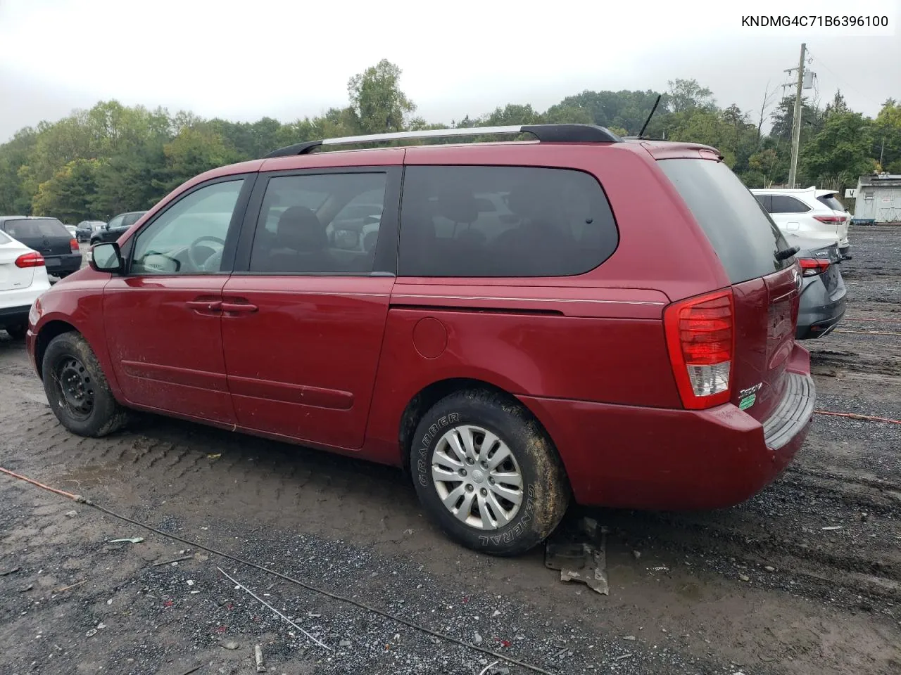 2011 Kia Sedona Lx VIN: KNDMG4C71B6396100 Lot: 73844074