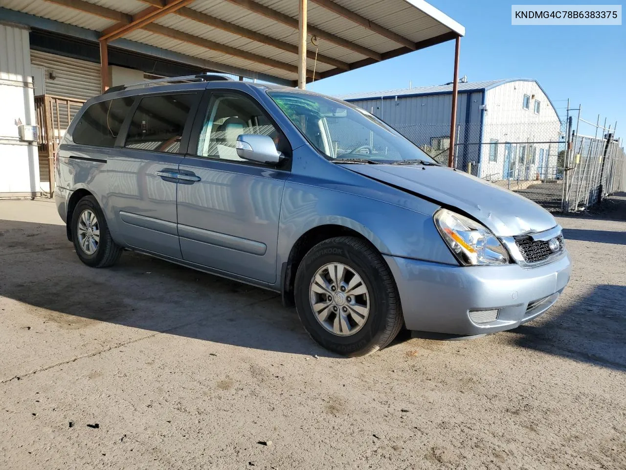 2011 Kia Sedona Lx VIN: KNDMG4C78B6383375 Lot: 76289414