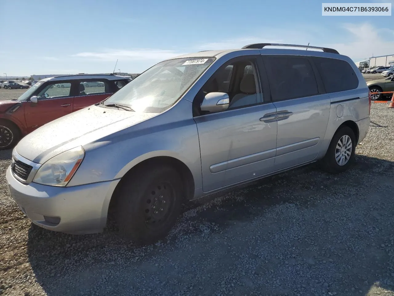 2011 Kia Sedona Lx VIN: KNDMG4C71B6393066 Lot: 77087974