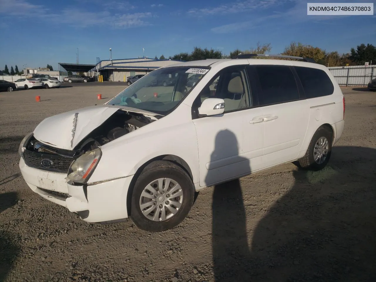 2011 Kia Sedona Lx VIN: KNDMG4C74B6370803 Lot: 77228344