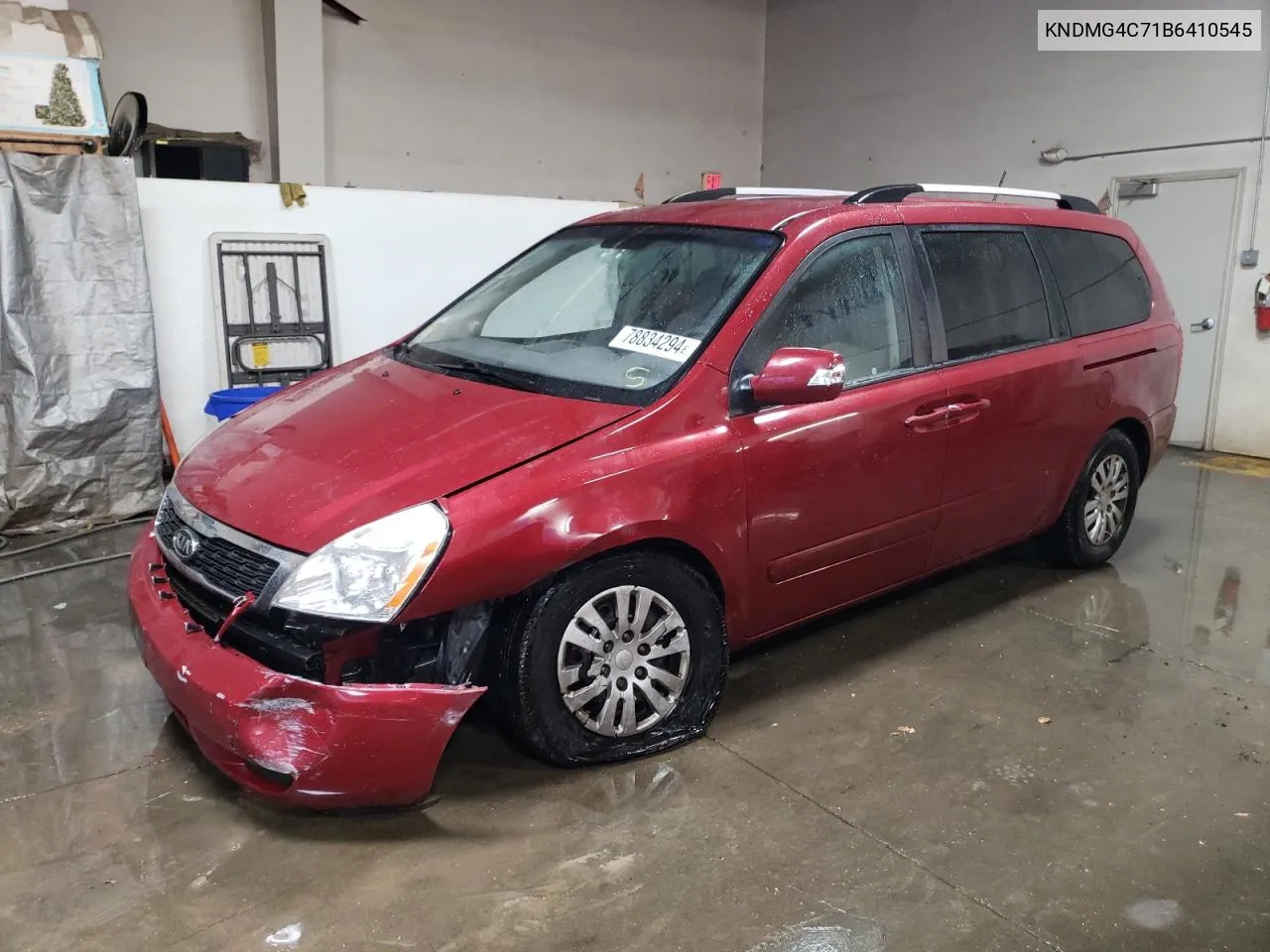 2011 Kia Sedona Lx VIN: KNDMG4C71B6410545 Lot: 78834294