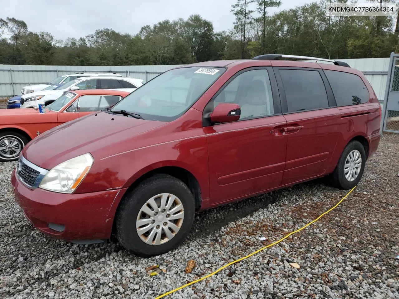 2011 Kia Sedona Lx VIN: KNDMG4C77B6364364 Lot: 79478594