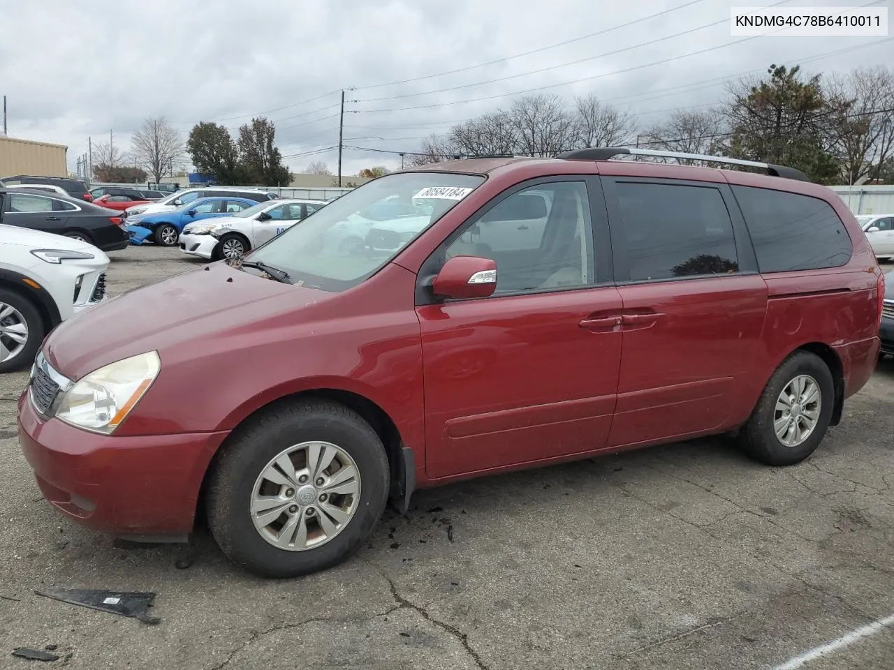 2011 Kia Sedona Lx VIN: KNDMG4C78B6410011 Lot: 80584184