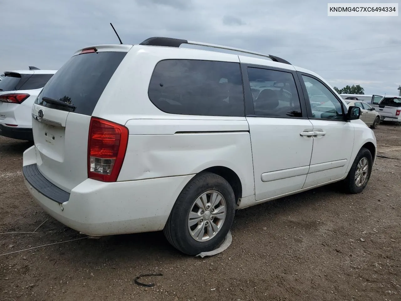 2012 Kia Sedona Lx VIN: KNDMG4C7XC6494334 Lot: 60884664