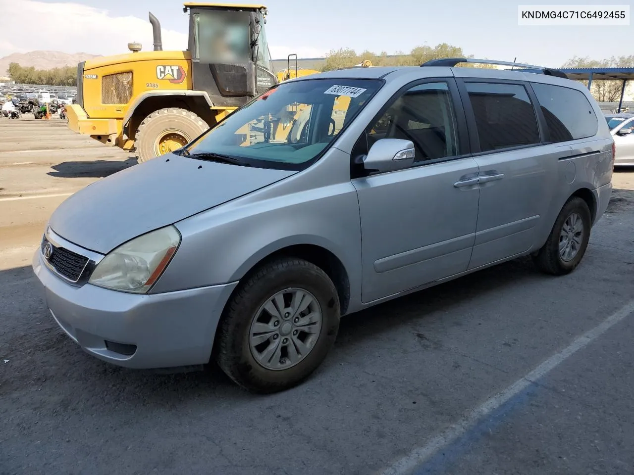 2012 Kia Sedona Lx VIN: KNDMG4C71C6492455 Lot: 63077744