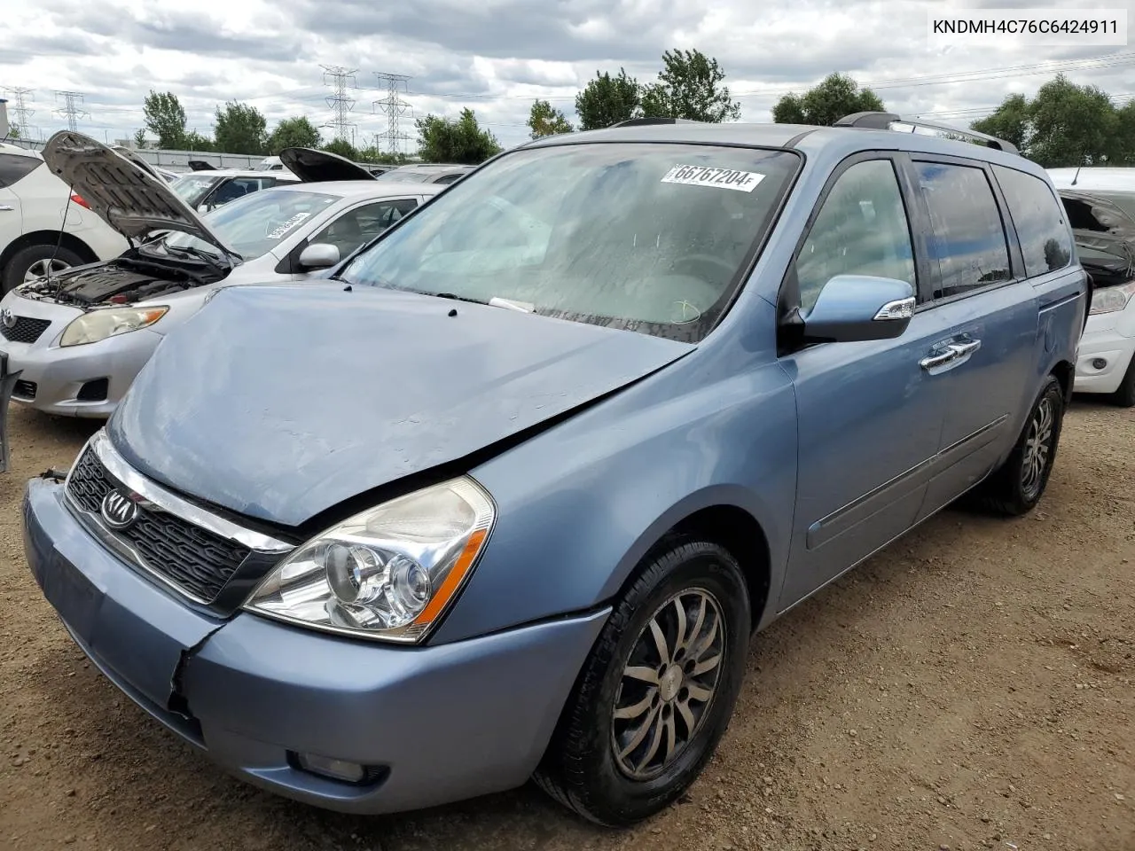 2012 Kia Sedona Ex VIN: KNDMH4C76C6424911 Lot: 66767204