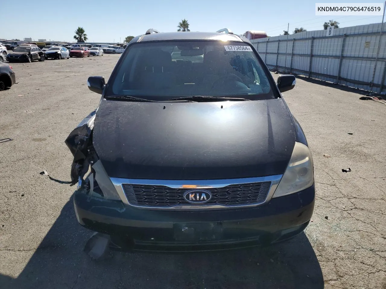 2012 Kia Sedona Lx VIN: KNDMG4C79C6476519 Lot: 67758564