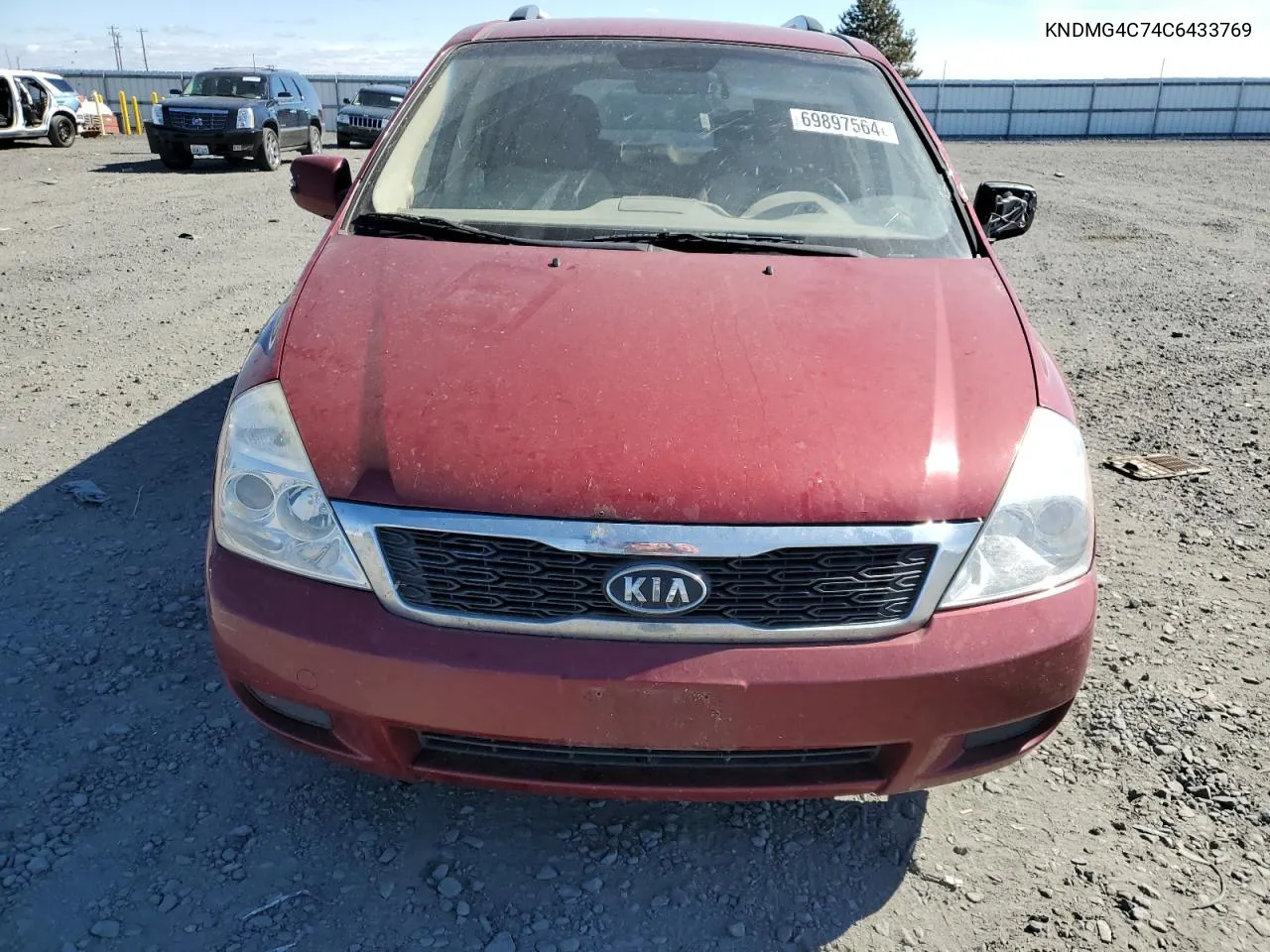 2012 Kia Sedona Lx VIN: KNDMG4C74C6433769 Lot: 69897564