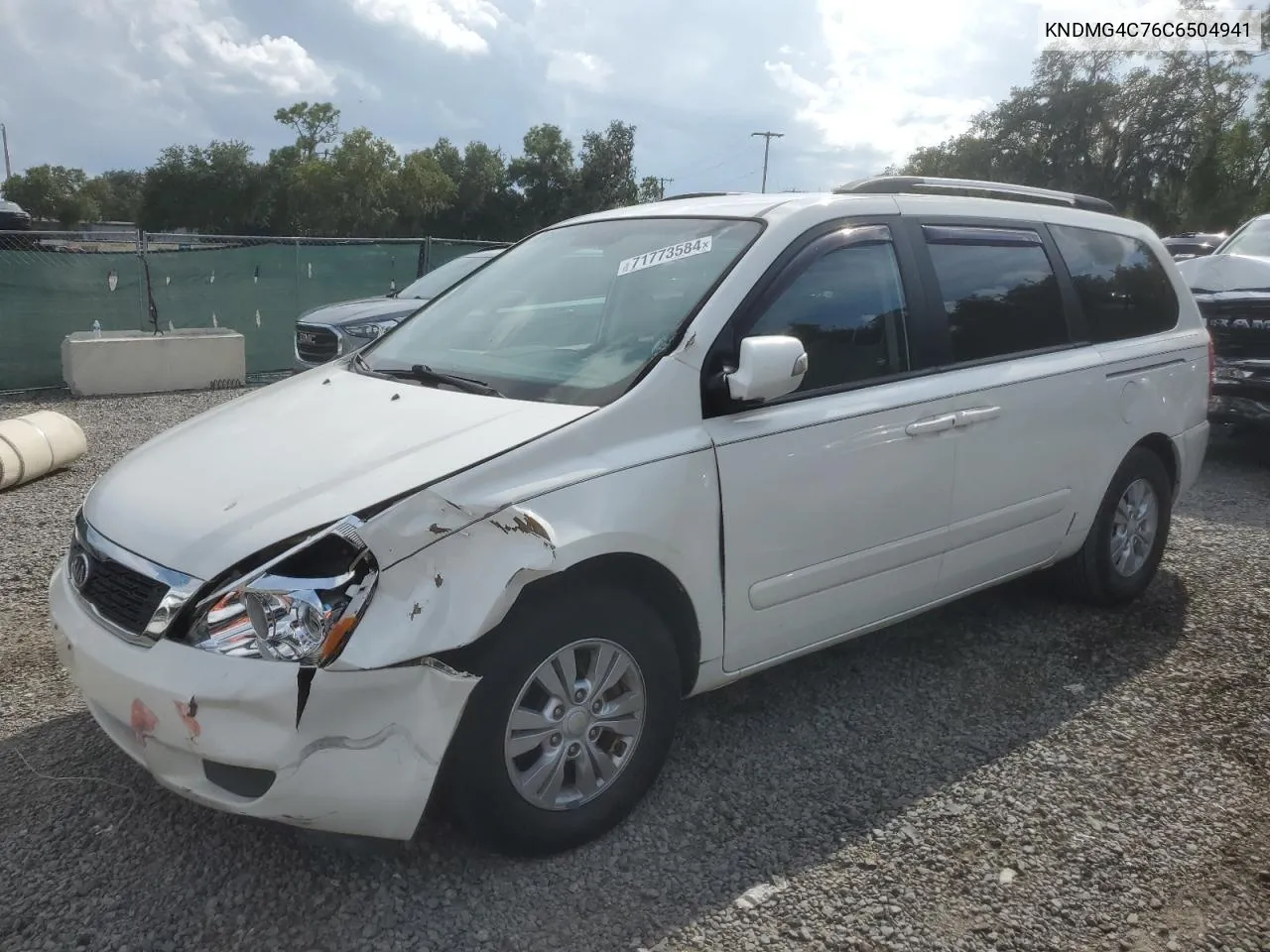 2012 Kia Sedona Lx VIN: KNDMG4C76C6504941 Lot: 71773584