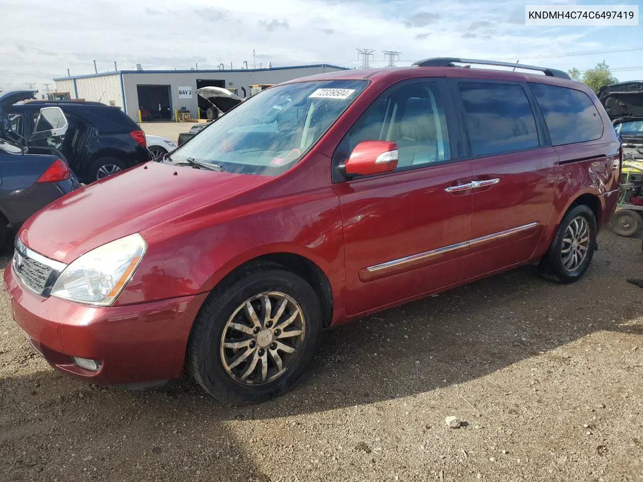 2012 Kia Sedona Ex VIN: KNDMH4C74C6497419 Lot: 72339504