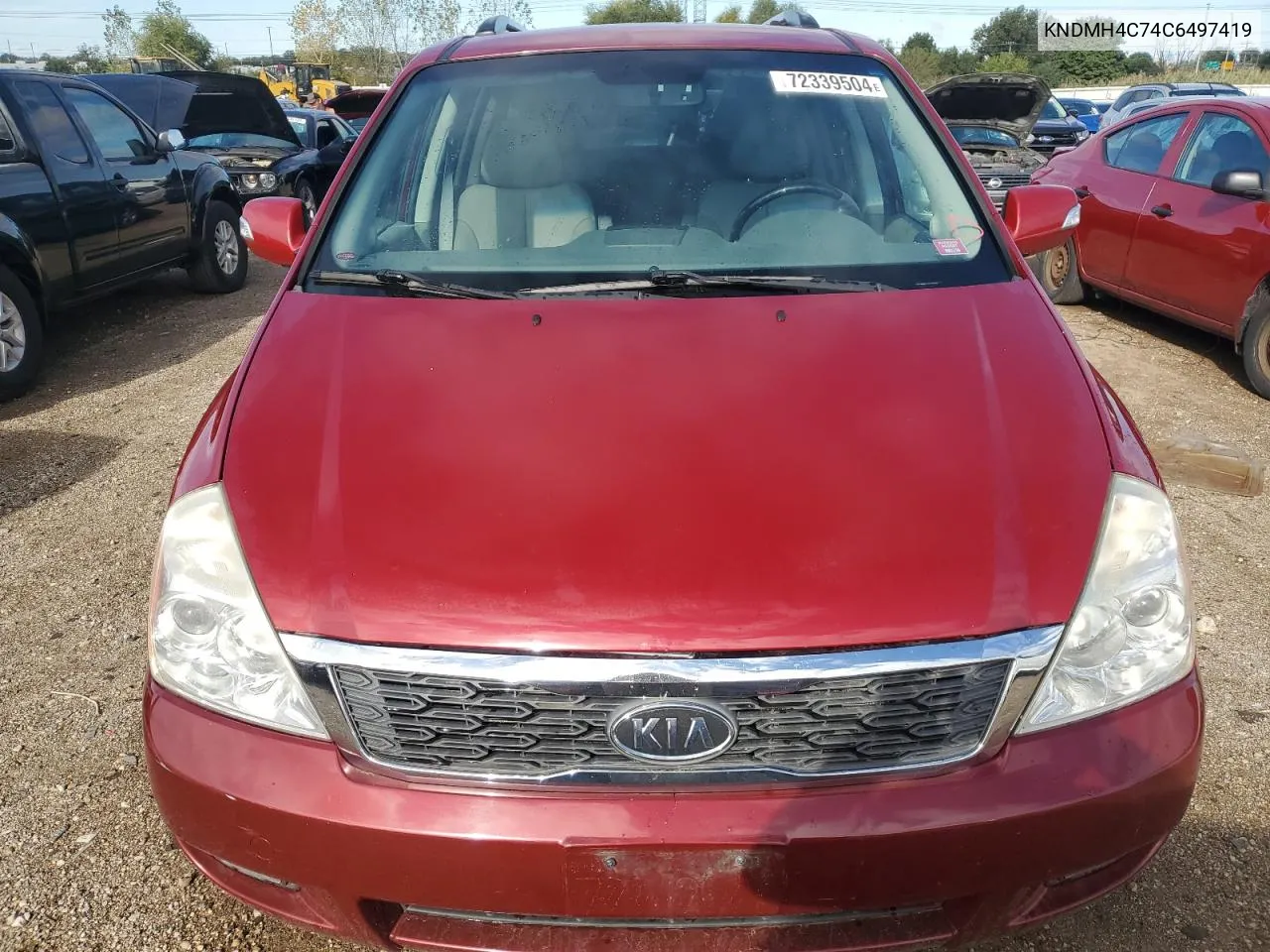 2012 Kia Sedona Ex VIN: KNDMH4C74C6497419 Lot: 72339504