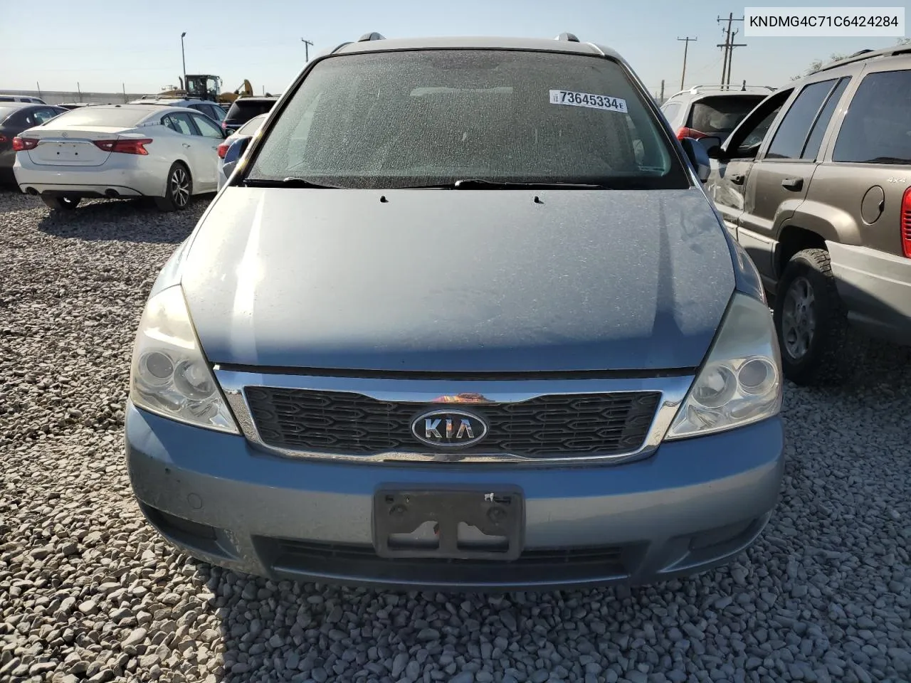 2012 Kia Sedona Lx VIN: KNDMG4C71C6424284 Lot: 73645334