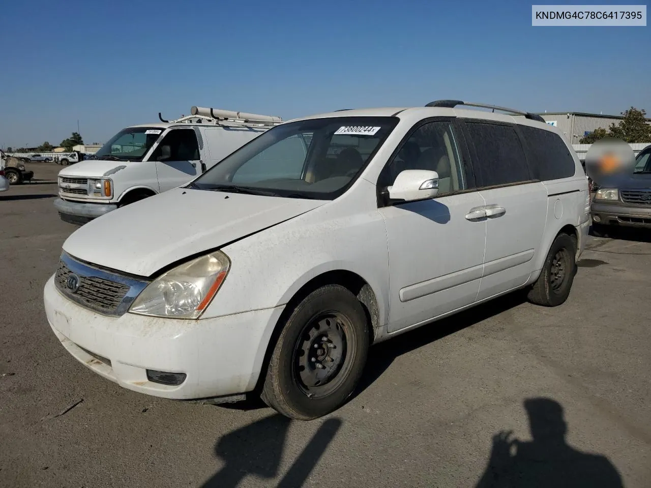 2012 Kia Sedona Lx VIN: KNDMG4C78C6417395 Lot: 73800244