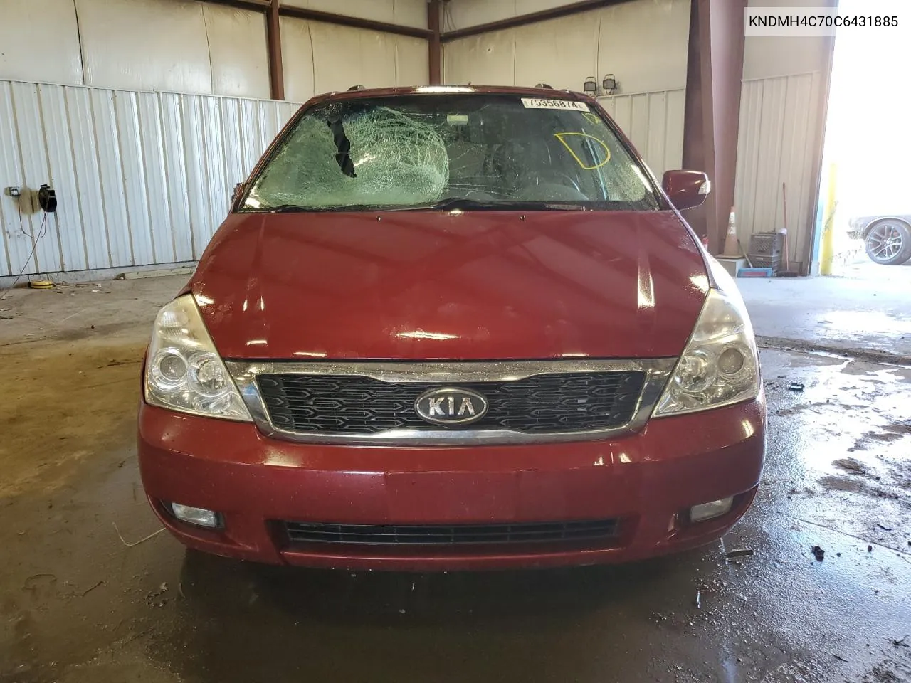 2012 Kia Sedona Ex VIN: KNDMH4C70C6431885 Lot: 75356874