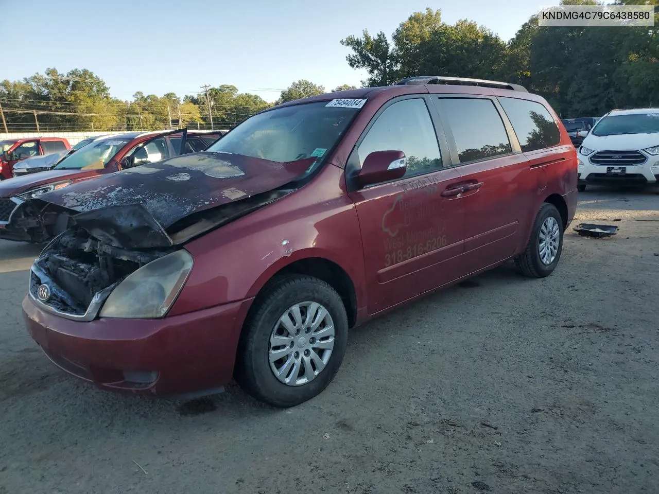 2012 Kia Sedona Lx VIN: KNDMG4C79C6438580 Lot: 75494084