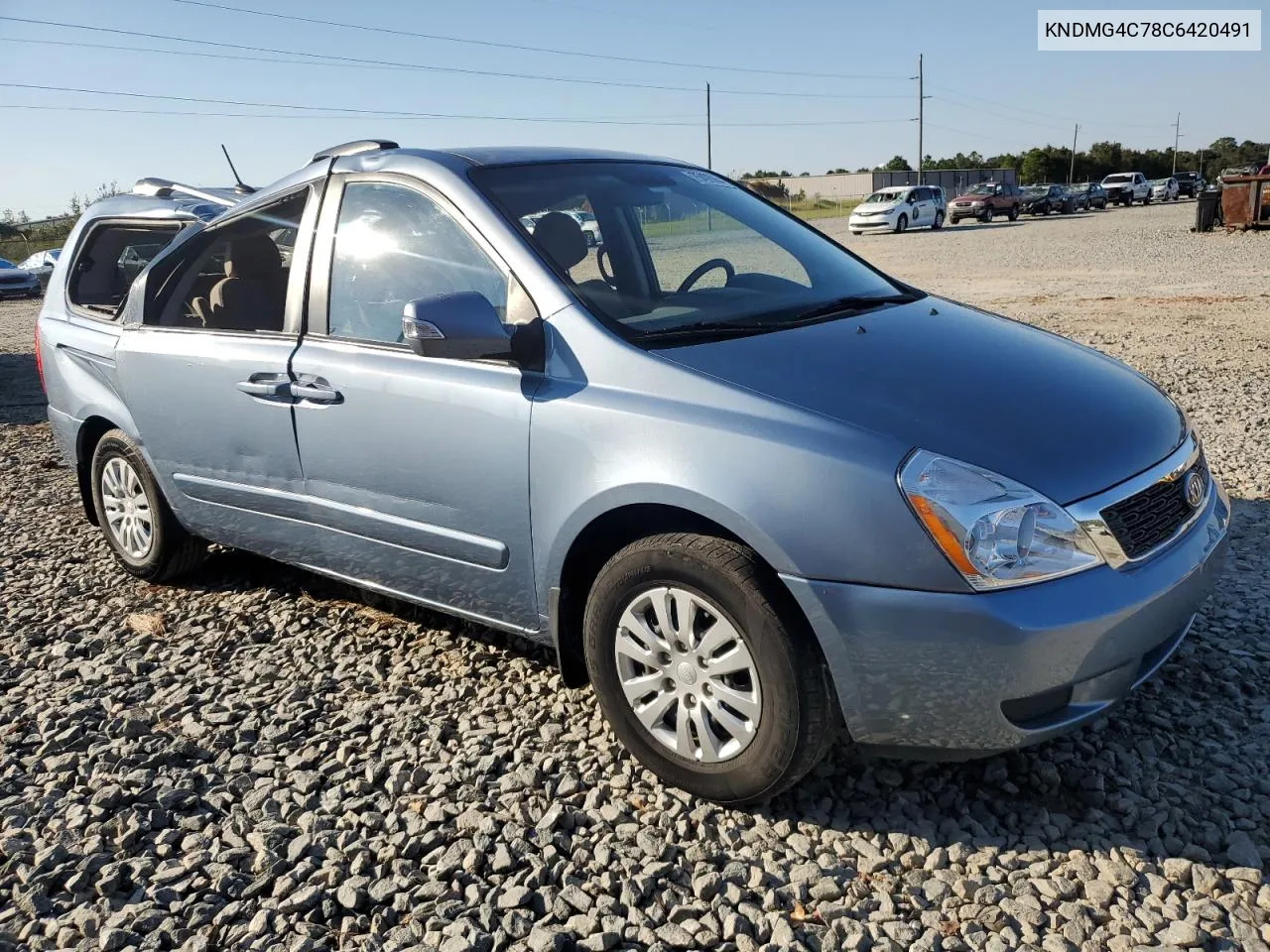 2012 Kia Sedona Lx VIN: KNDMG4C78C6420491 Lot: 75496064