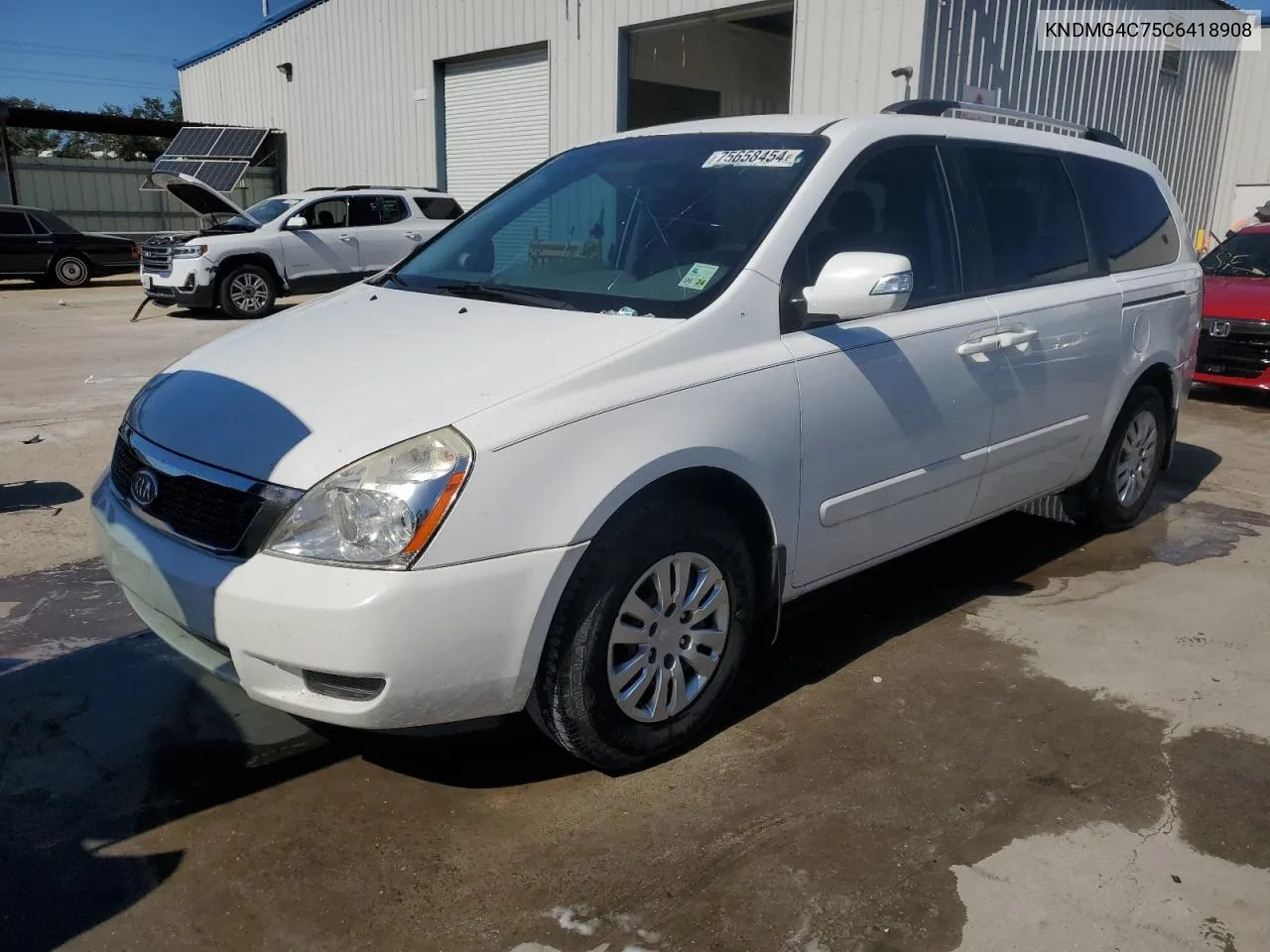 2012 Kia Sedona Lx VIN: KNDMG4C75C6418908 Lot: 75658454