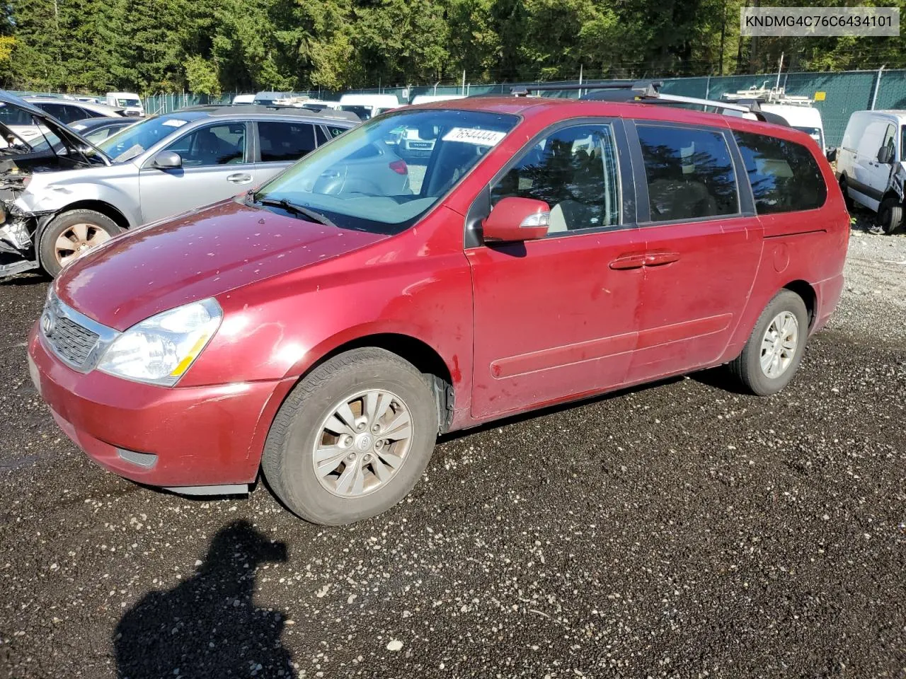 2012 Kia Sedona Lx VIN: KNDMG4C76C6434101 Lot: 76544444