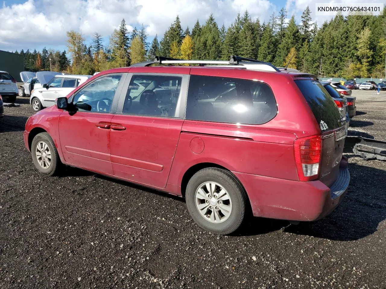 2012 Kia Sedona Lx VIN: KNDMG4C76C6434101 Lot: 76544444