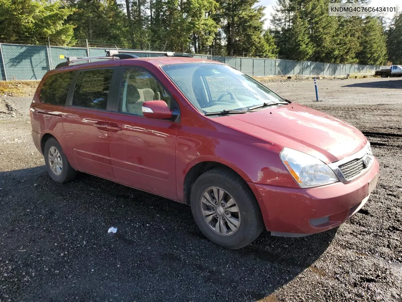 2012 Kia Sedona Lx VIN: KNDMG4C76C6434101 Lot: 76544444