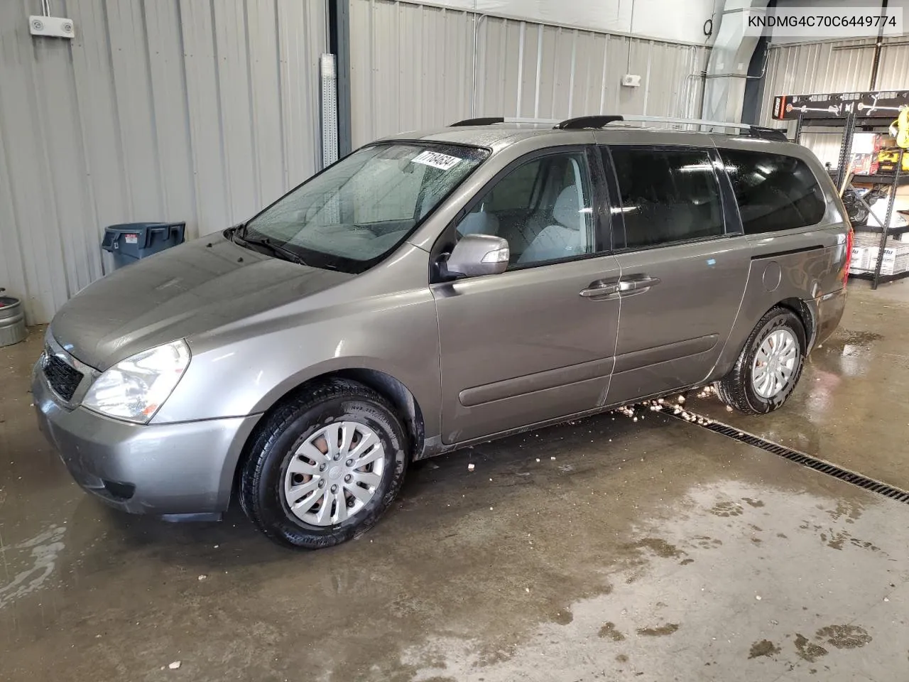 2012 Kia Sedona Lx VIN: KNDMG4C70C6449774 Lot: 77184634